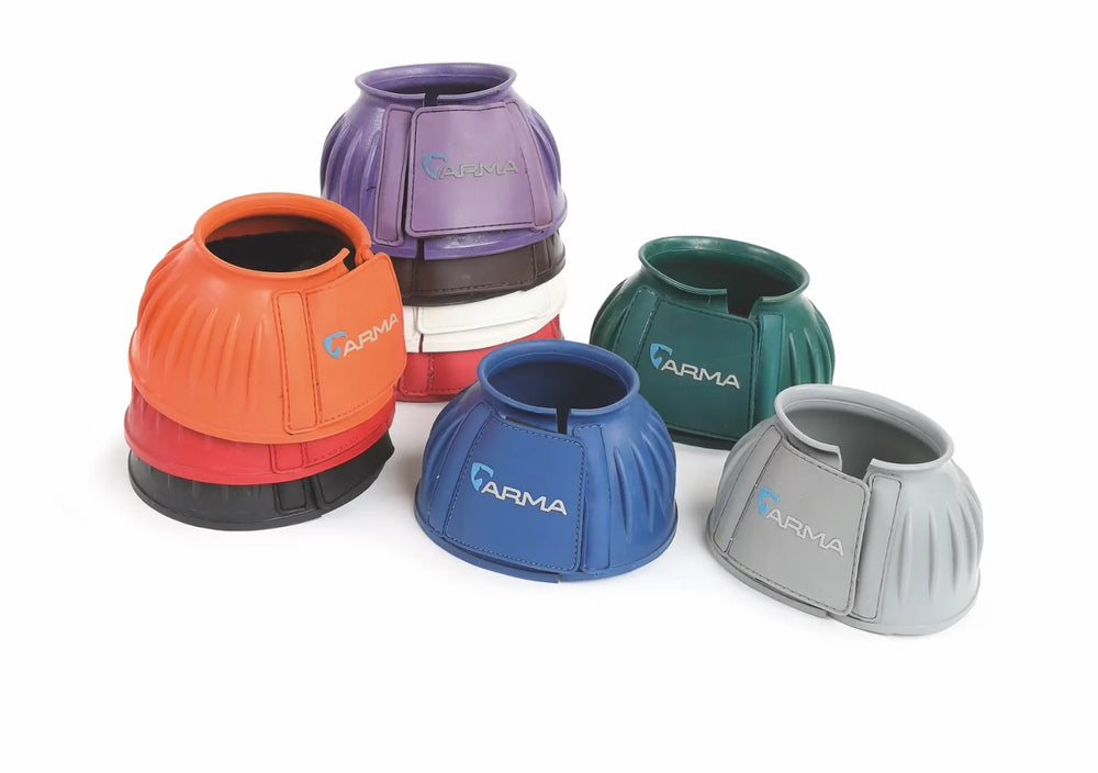 Arma Velcro Ribbed Bell Boots - Pr - Equine Exchange Tack Shop