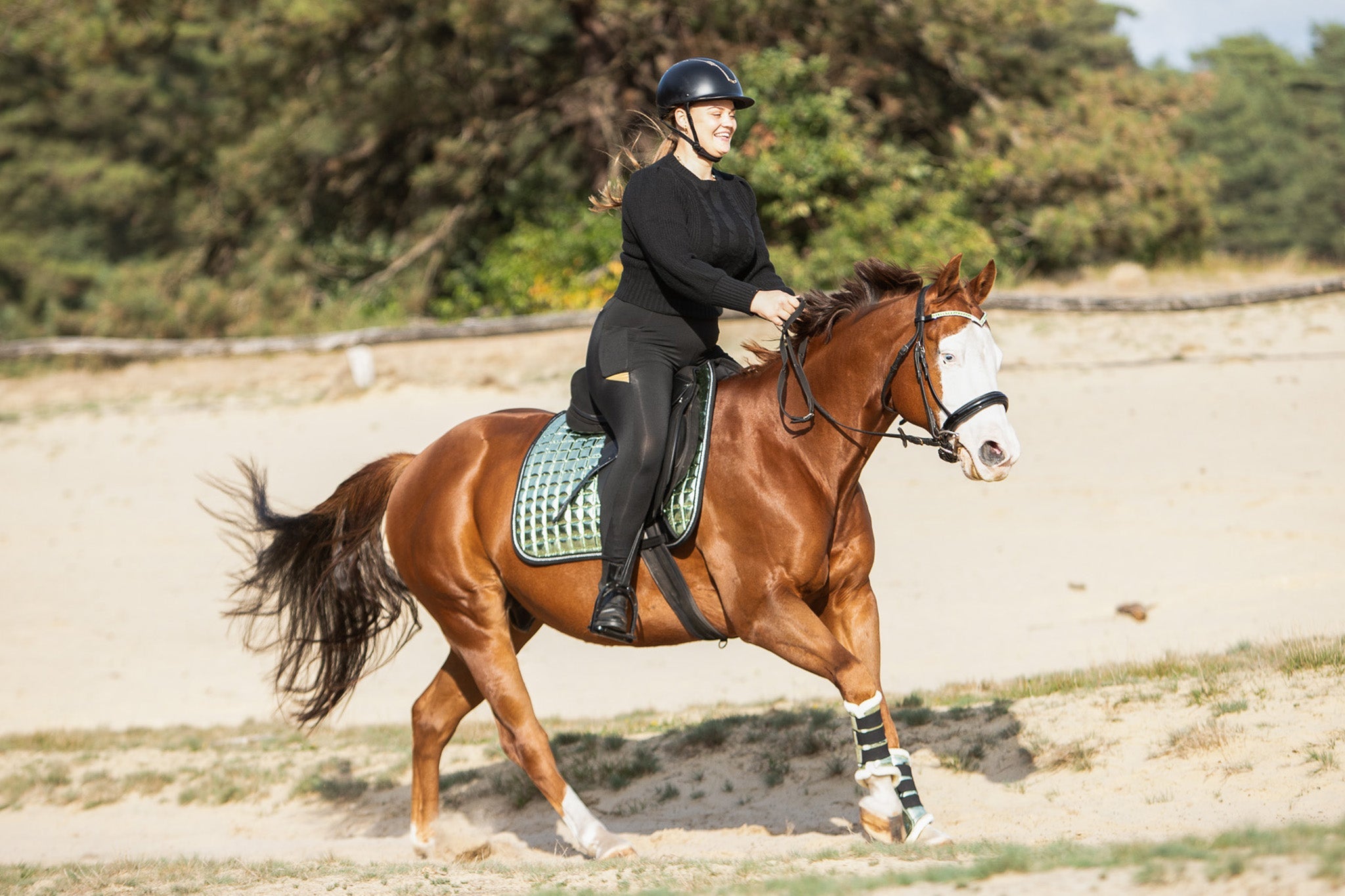 Green Lily Saddle Pad Set - Equine Exchange Tack Shop