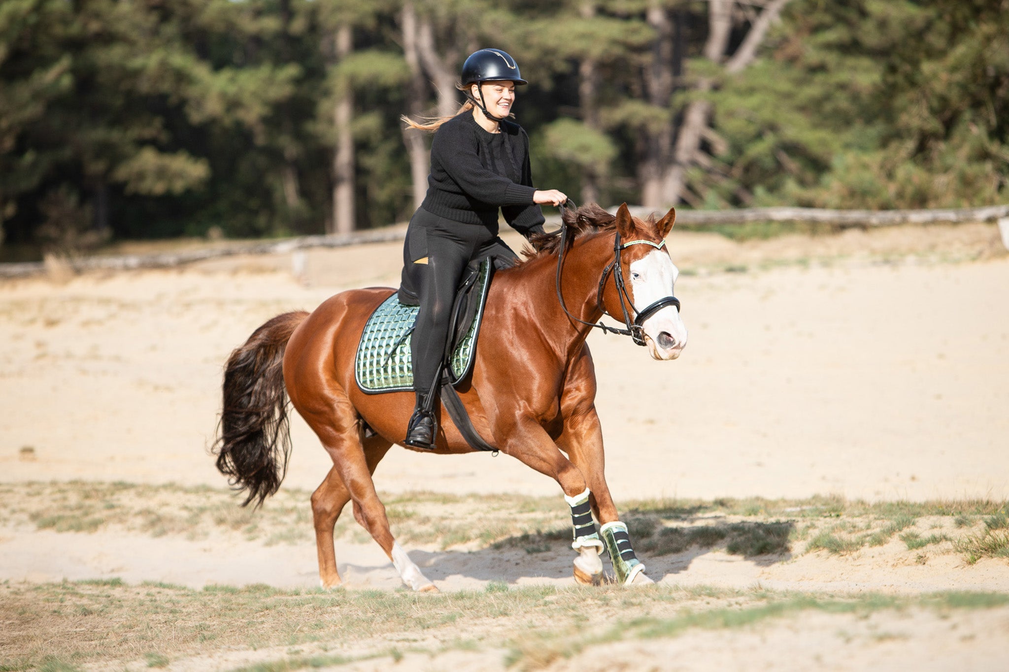 Green Lily Brushing Boots - Equine Exchange Tack Shop
