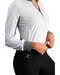 Cool and Comfortable White Sun Shirt with Glitter Bars - Equine Exchange Tack Shop