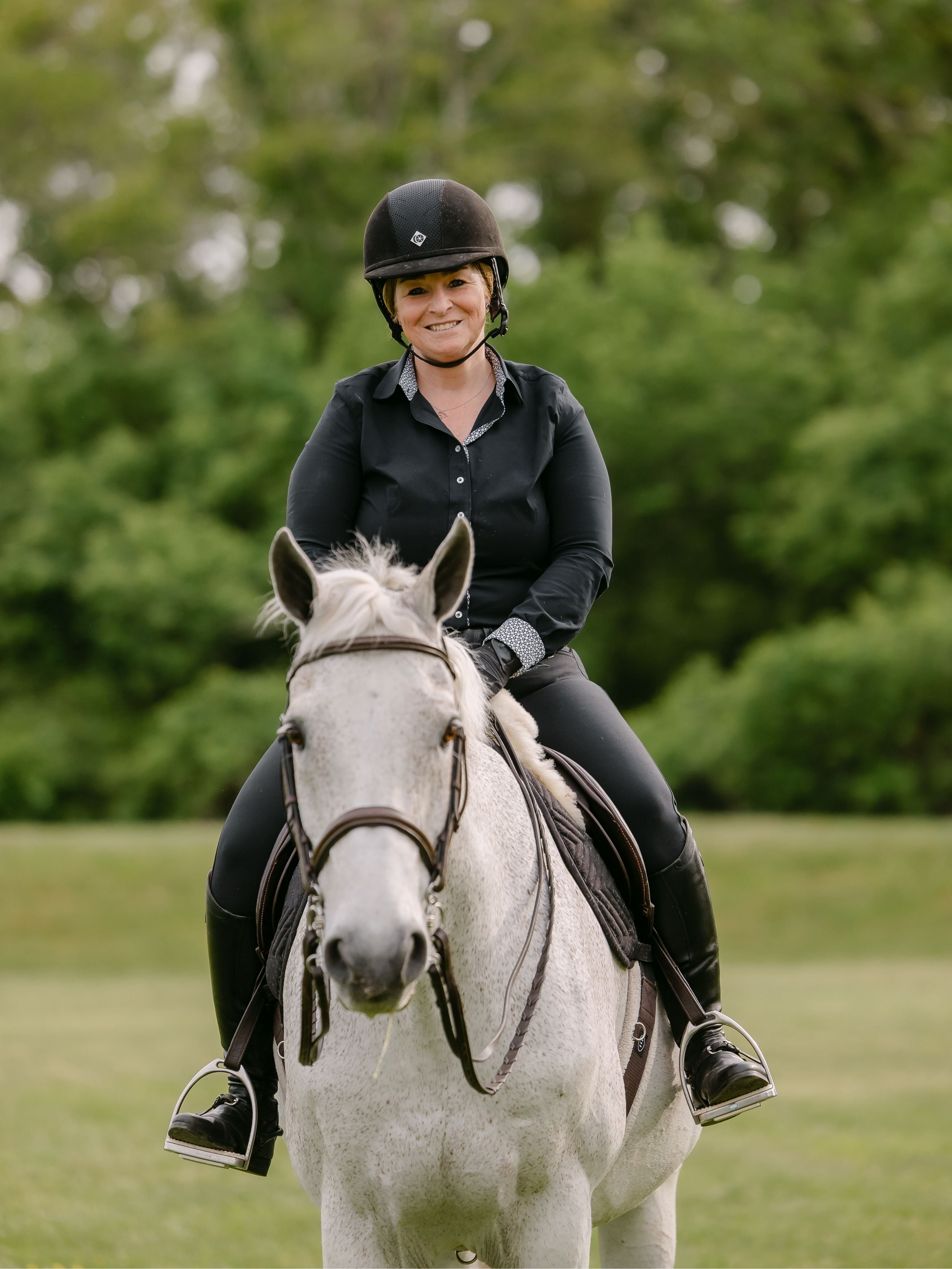 Dora II Schooling Shirt - Black with Bit by Bit Trim