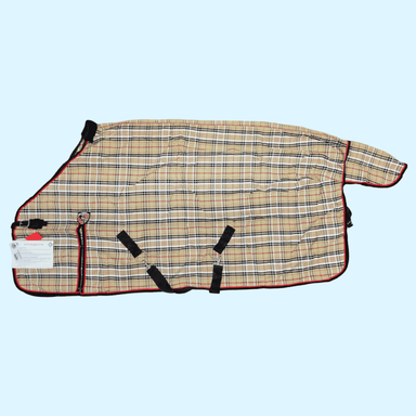 Kensington Cotton Day Sheet in Beige/Red/Black - 72" NWT - Equine Exchange Tack Shop