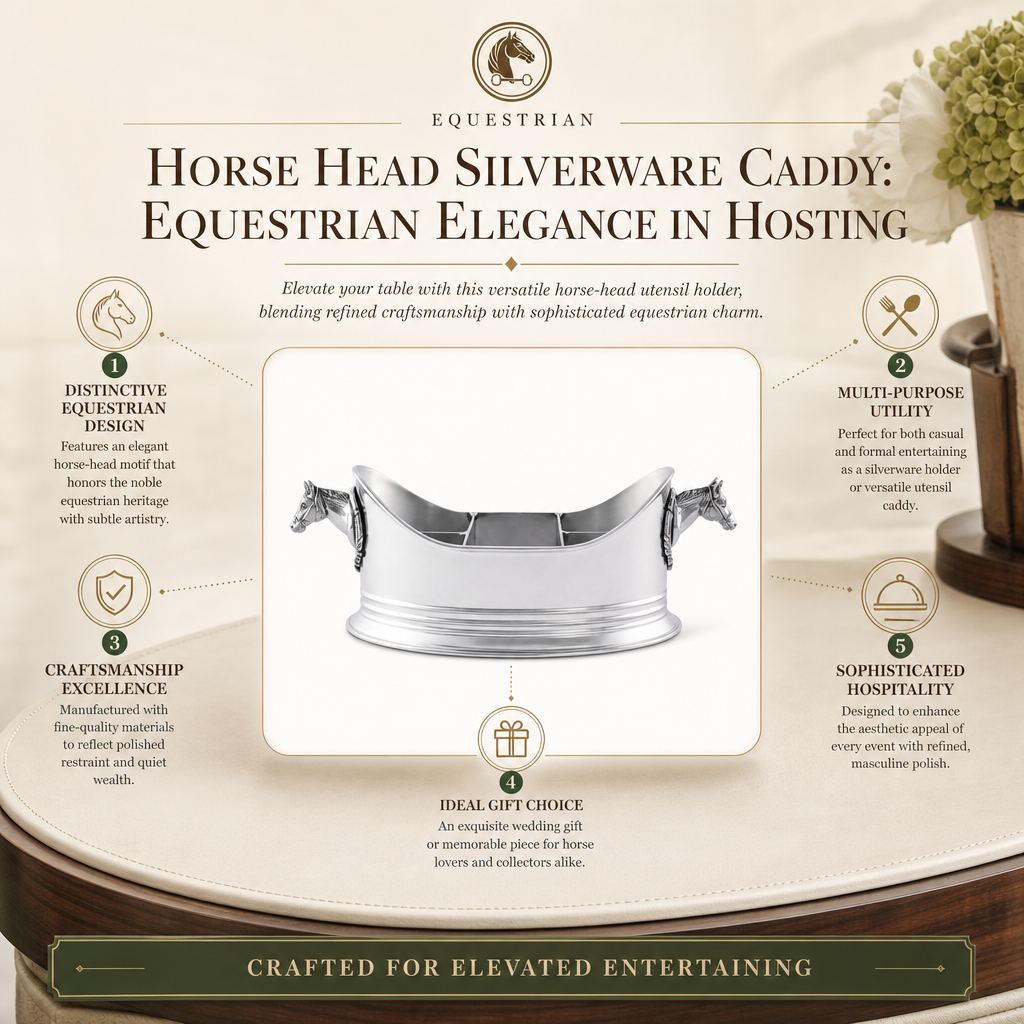 Horse Head Silverware Caddy