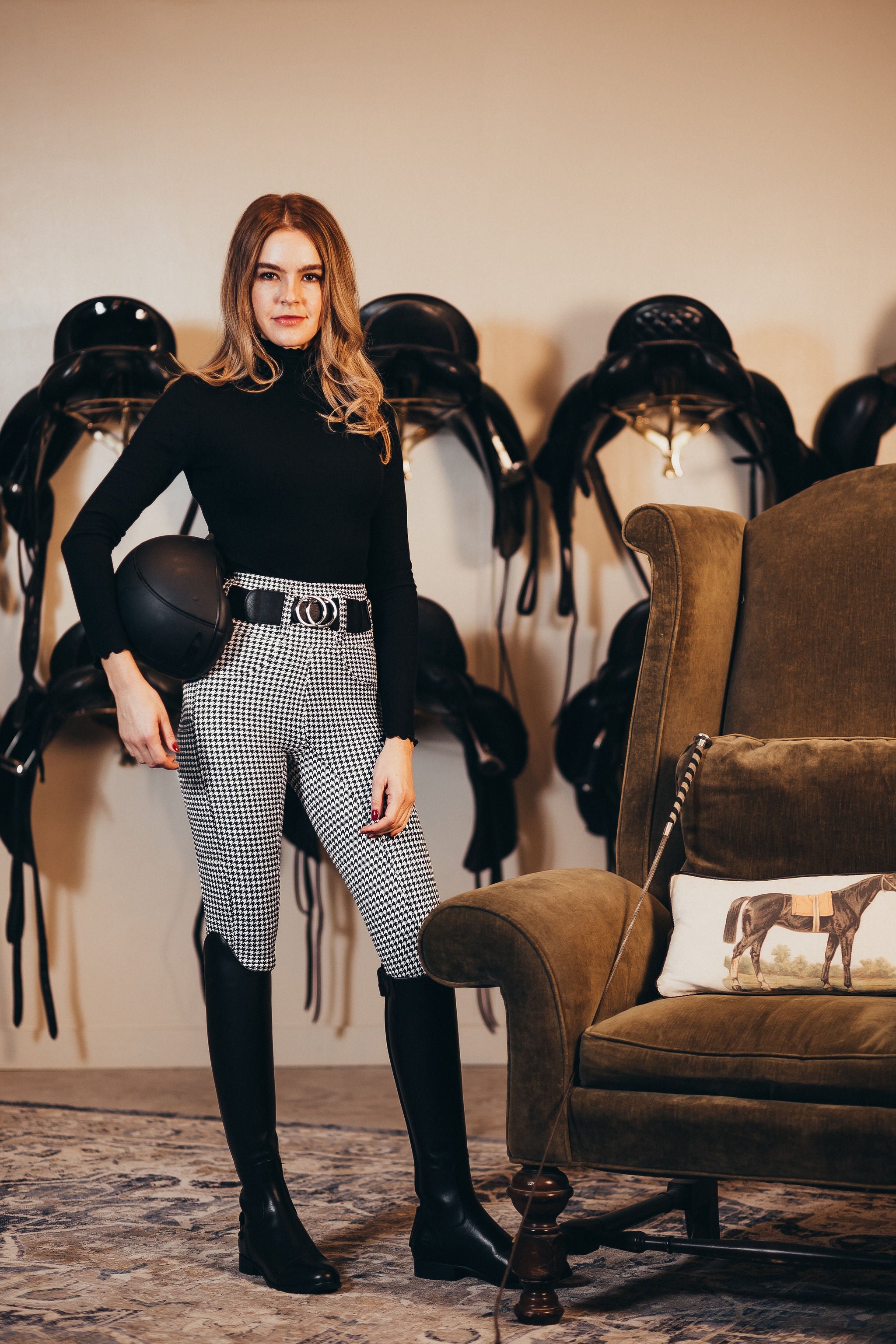 Athletic Breech - Houndstooth - Equine Exchange Tack Shop