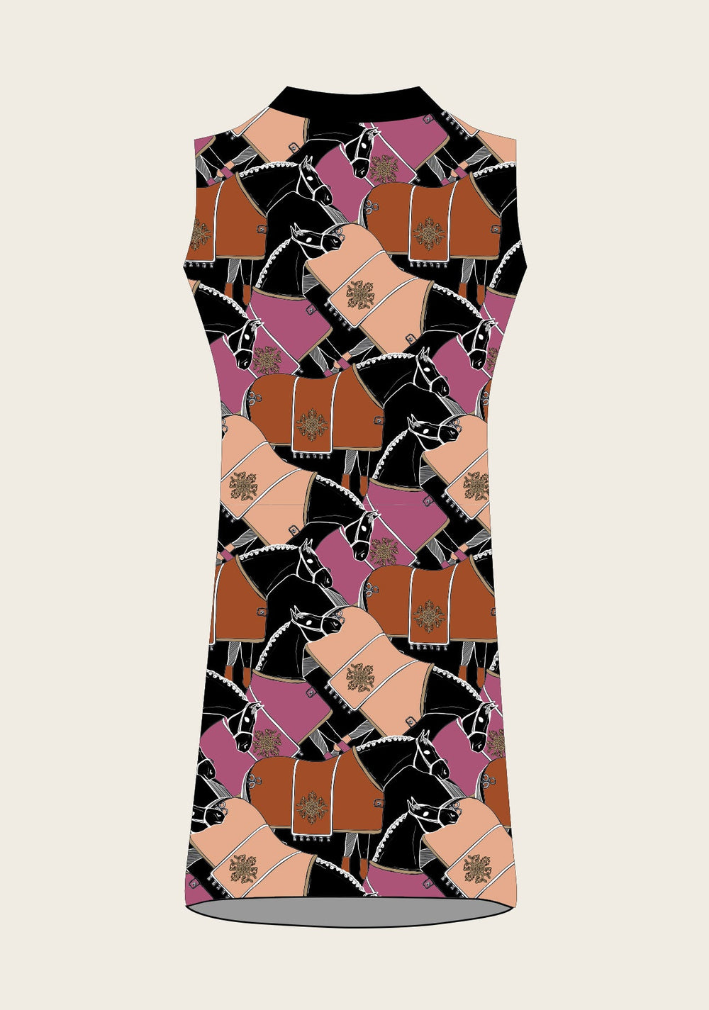 Black Blanketed Horse Golf Dress - Equine Exchange Tack Shop