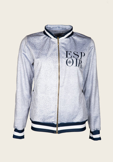 On SALE!!!  Espoir Melange Grey SPORT Bomber Jacket - Equine Exchange Tack Shop