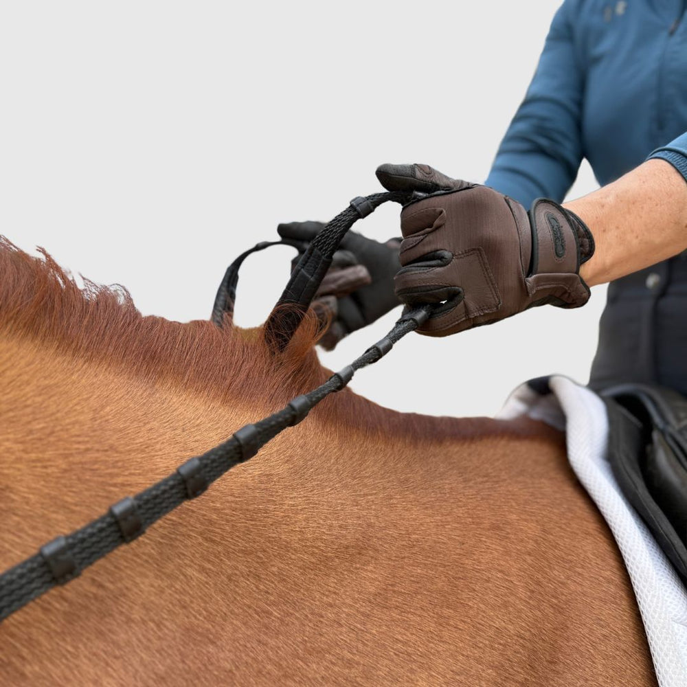 Sure Grip Rubber Rein with 1" Hand Stop - Equine Exchange Tack Shop
