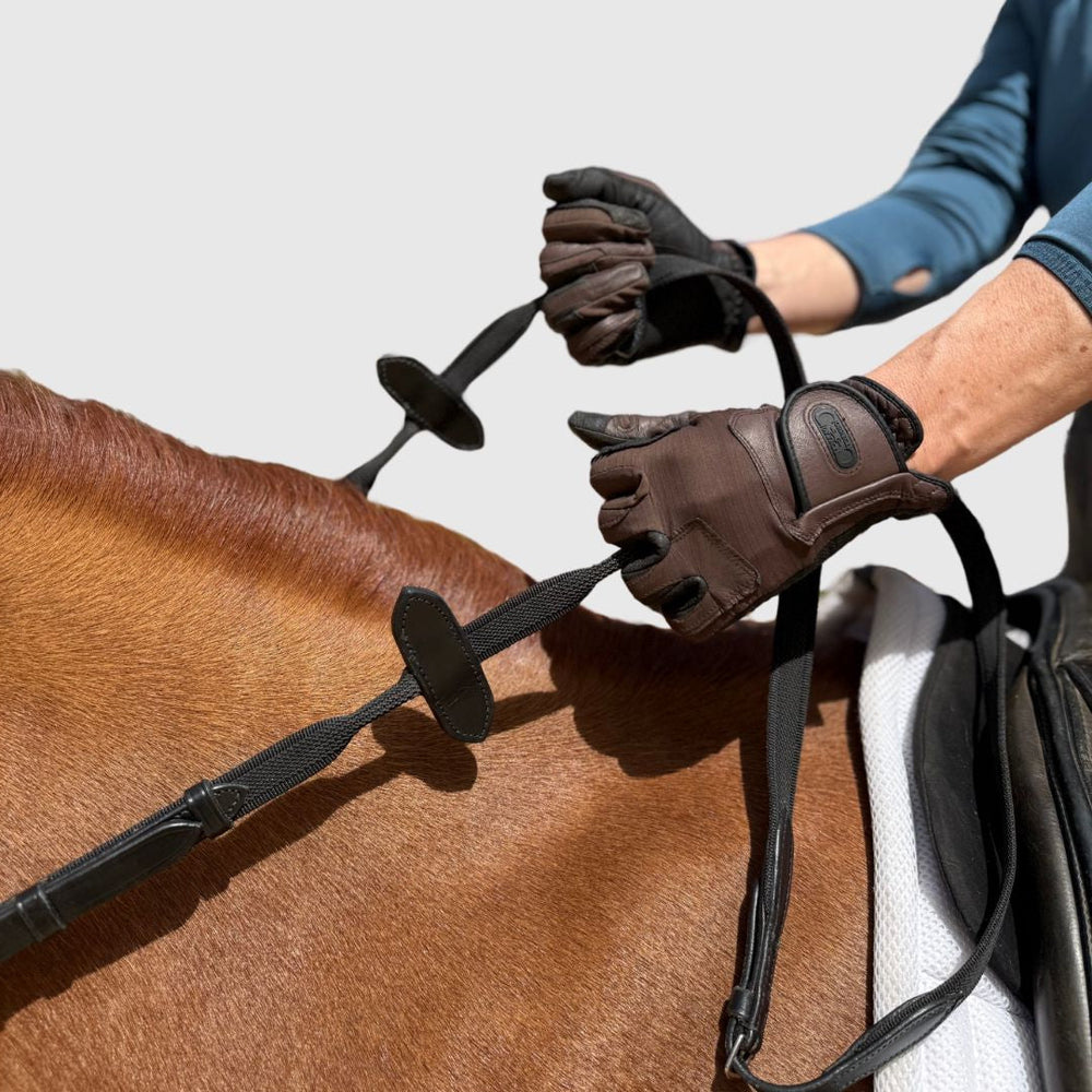 Aaron Vale Rein with 3 Slim Hand Grips - Equine Exchange Tack Shop