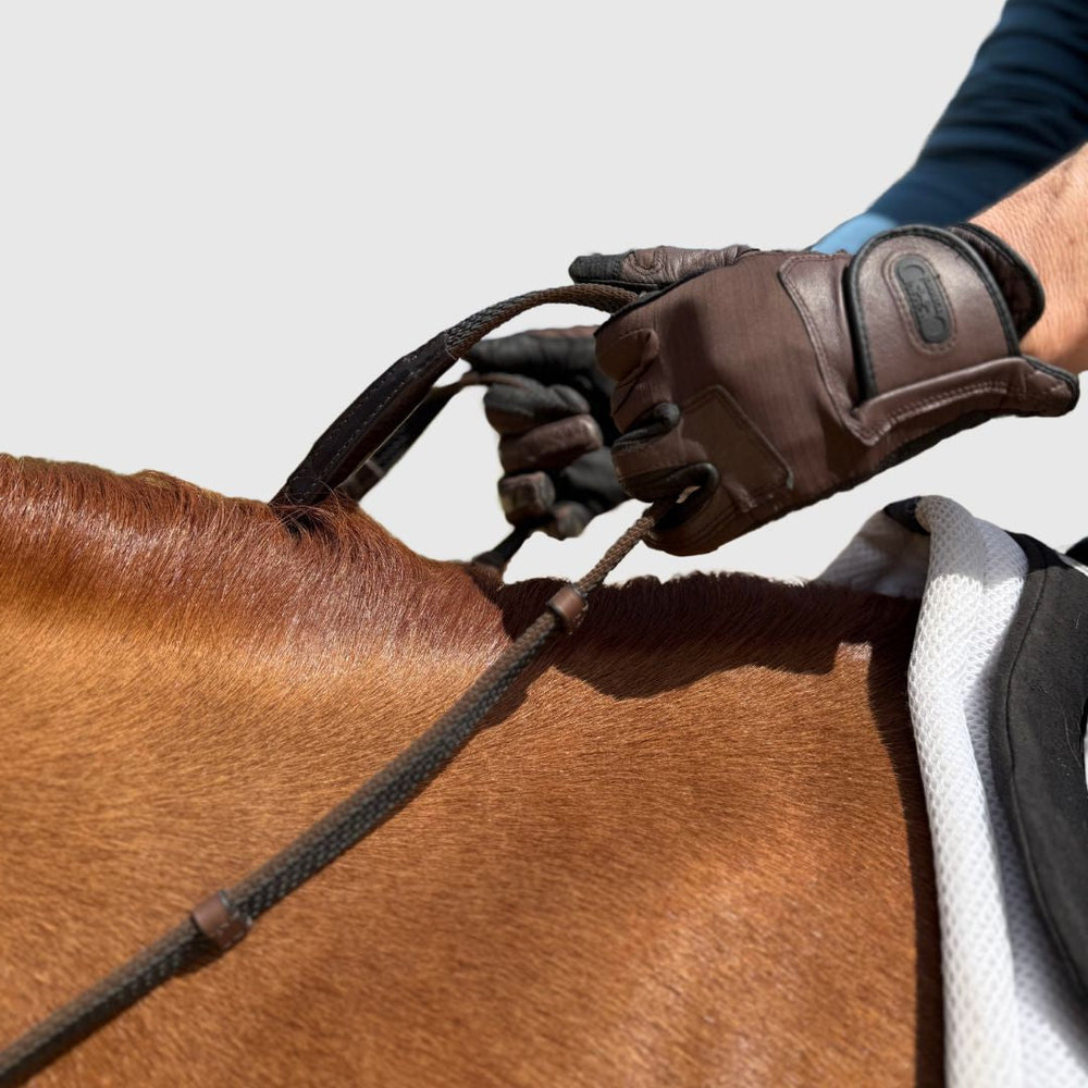 Sure Grip Rubber Reins with 4" Rein Stops-Superb Slim Rubber Woven Grip - Equine Exchange Tack Shop