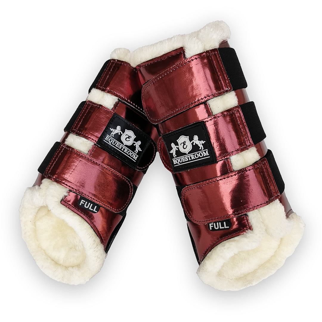 Electric Red Brushing Boots - Equine Exchange Tack Shop