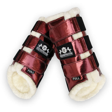 Electric Red Brushing Boots - Equine Exchange Tack Shop