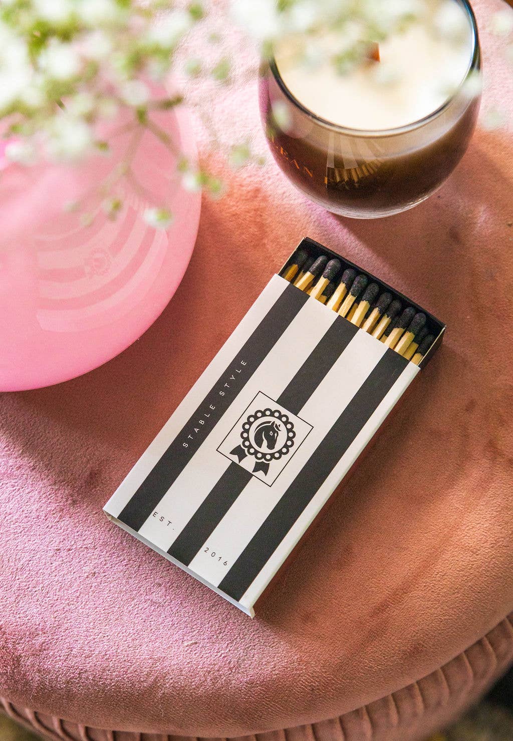 Oversized Black & White Striped Equestrian Matches - Equine Exchange Tack Shop