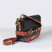 Saratoga- Horse Bit Crossbody Luxury Leather Handbag in Cognac on Black - Equine Exchange Tack Shop