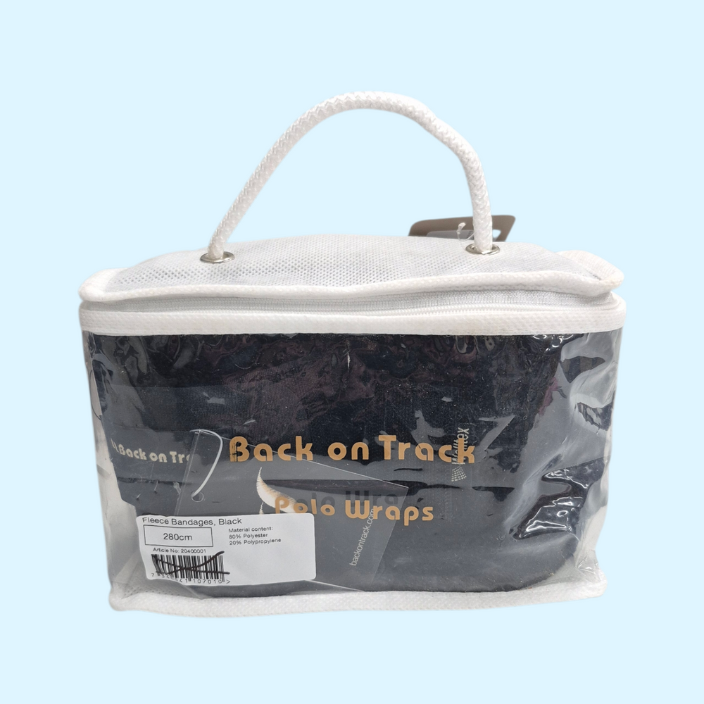 Back On Track Therapeutic Polo Wraps - 9' Black - Set of 2