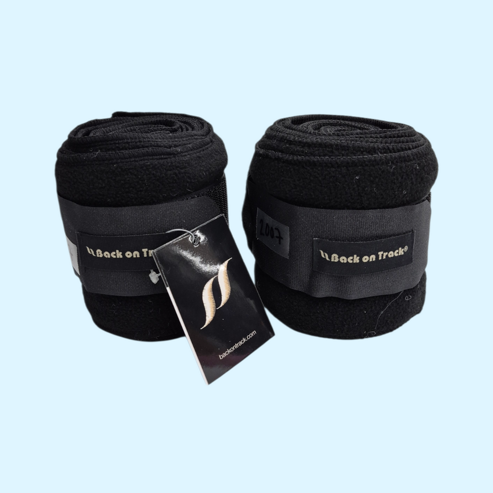 Back On Track Therapeutic Polo Wraps - 9' Black - Set of 2
