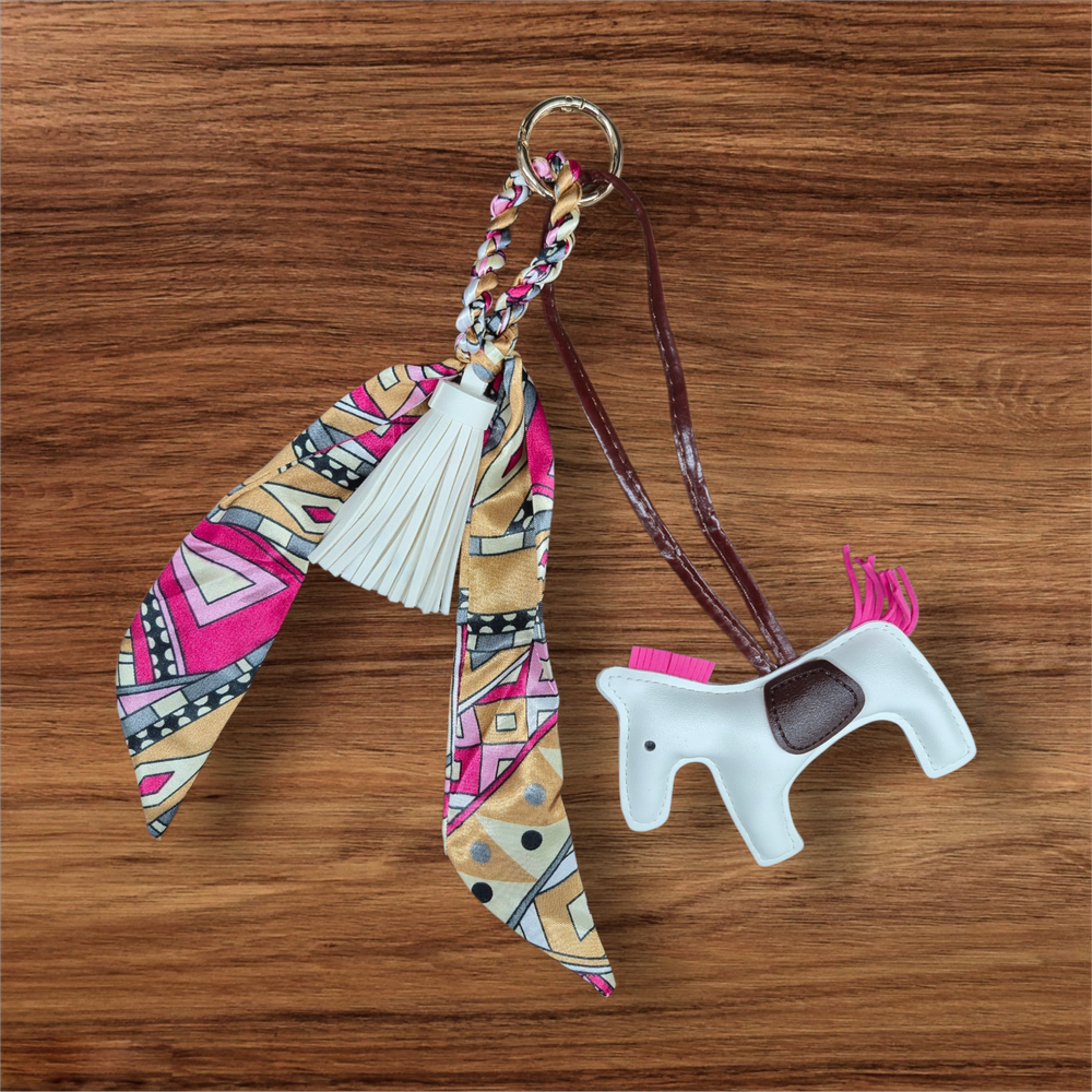 Anademi Ponies Bag Charm w/Scarf  
