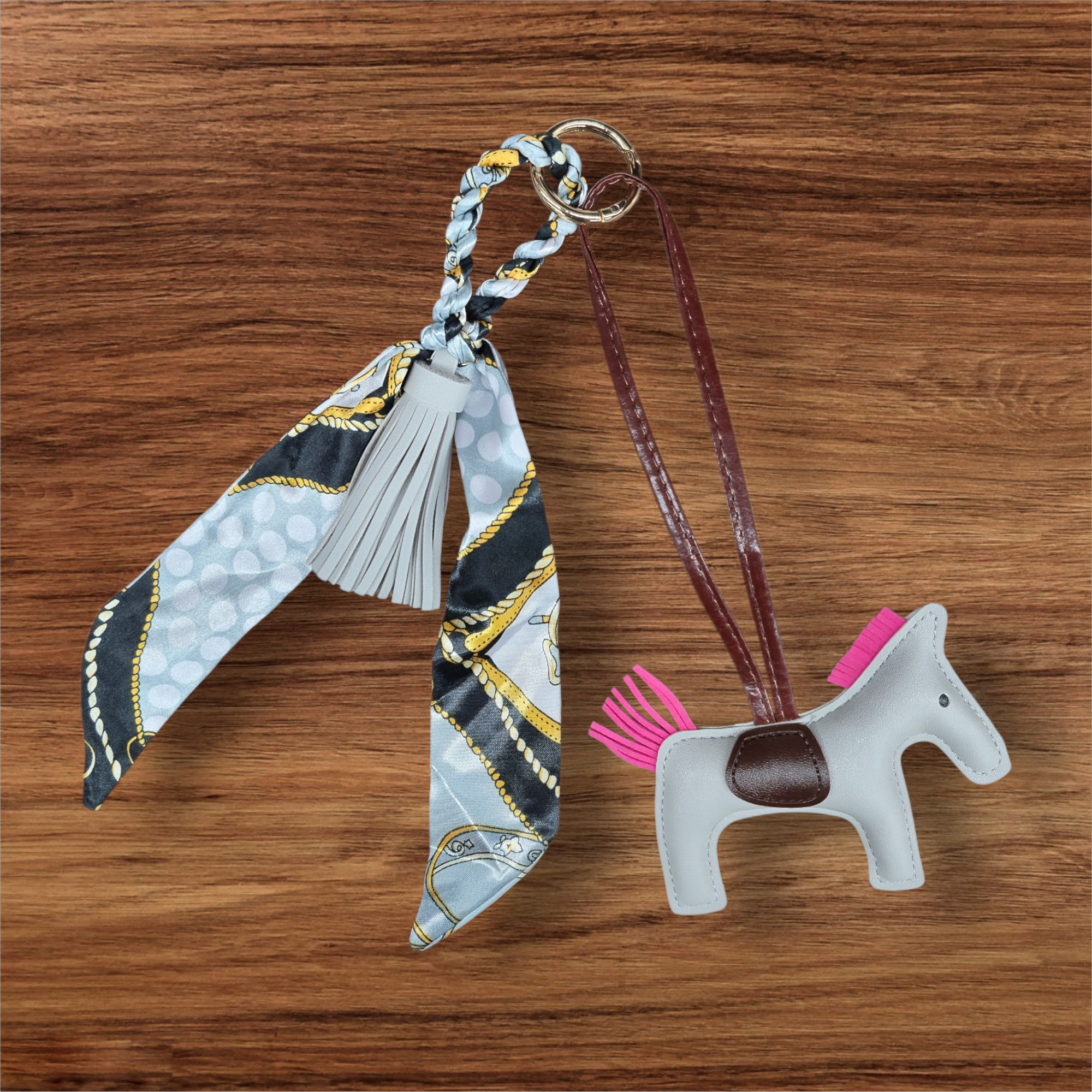 Anademi Ponies Bag Charm w/Scarf  