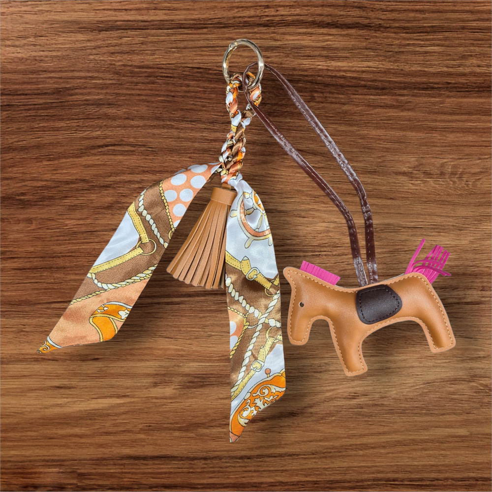 Anademi Ponies Bag Charm w/Scarf  
