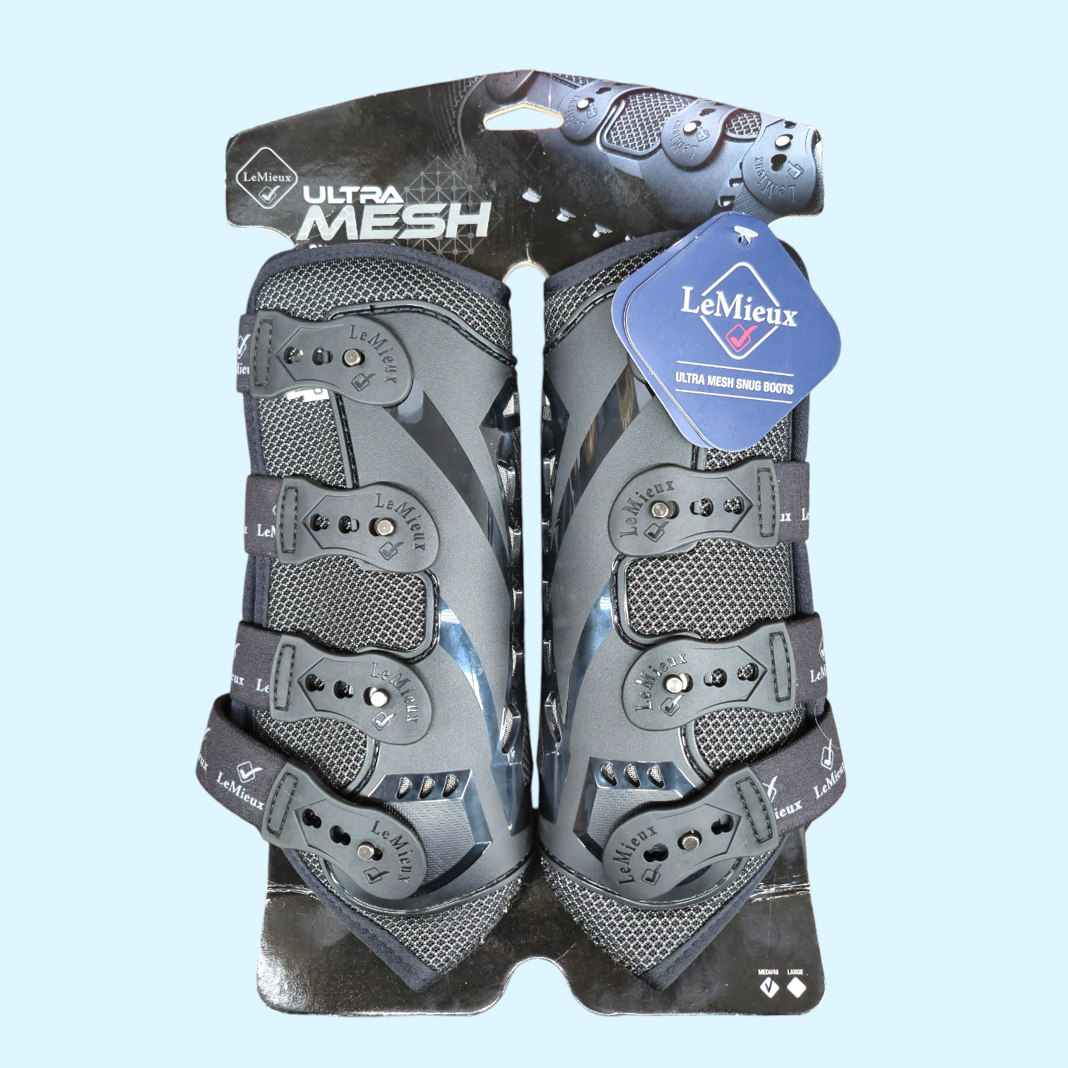 LeMieux Ultramesh Snug Hind Boots in Black - Medium  