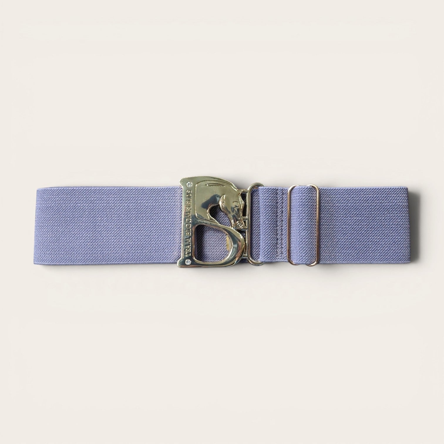 Wide Elastic Belt w/Horse Buckle