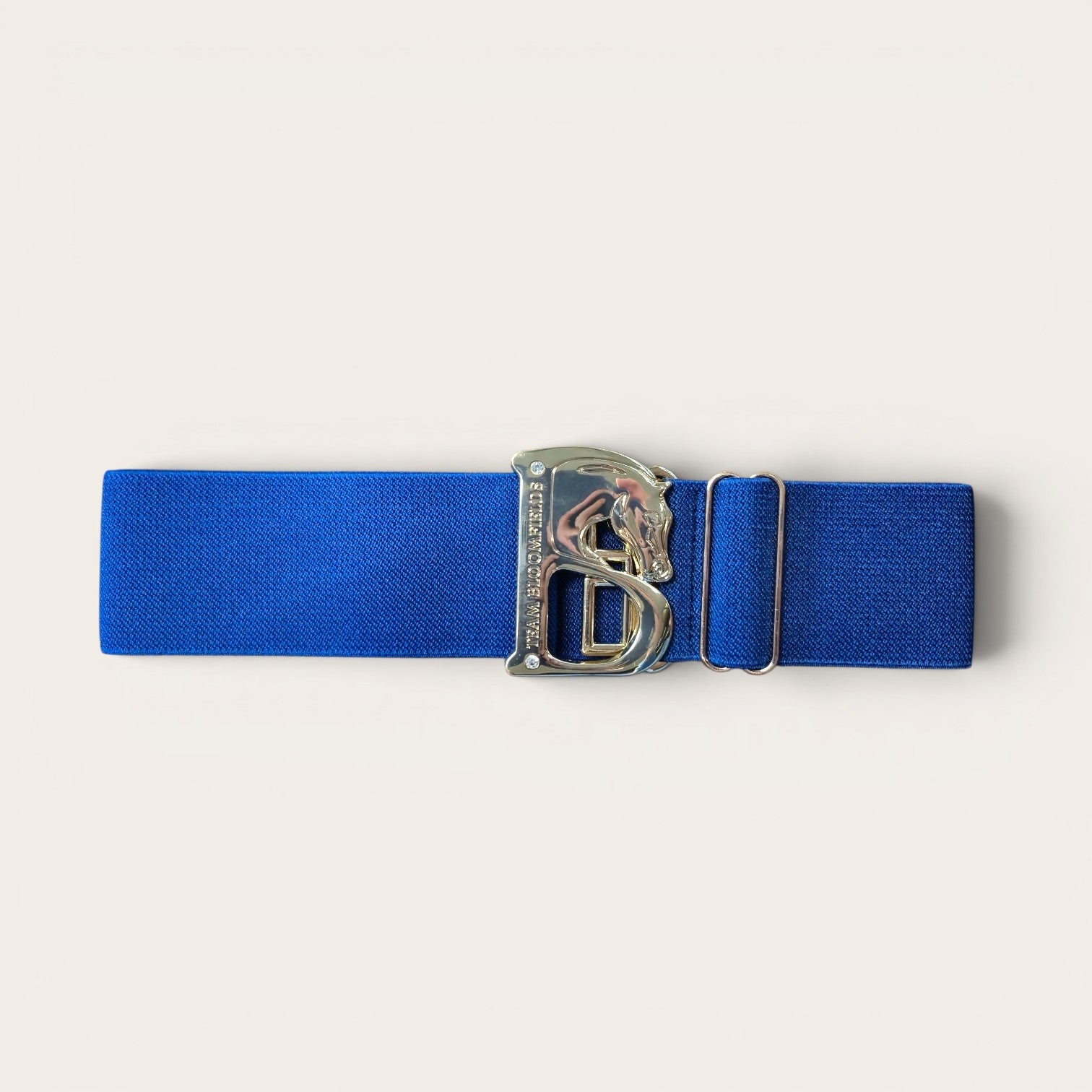 Wide Elastic Belt w/Horse Buckle