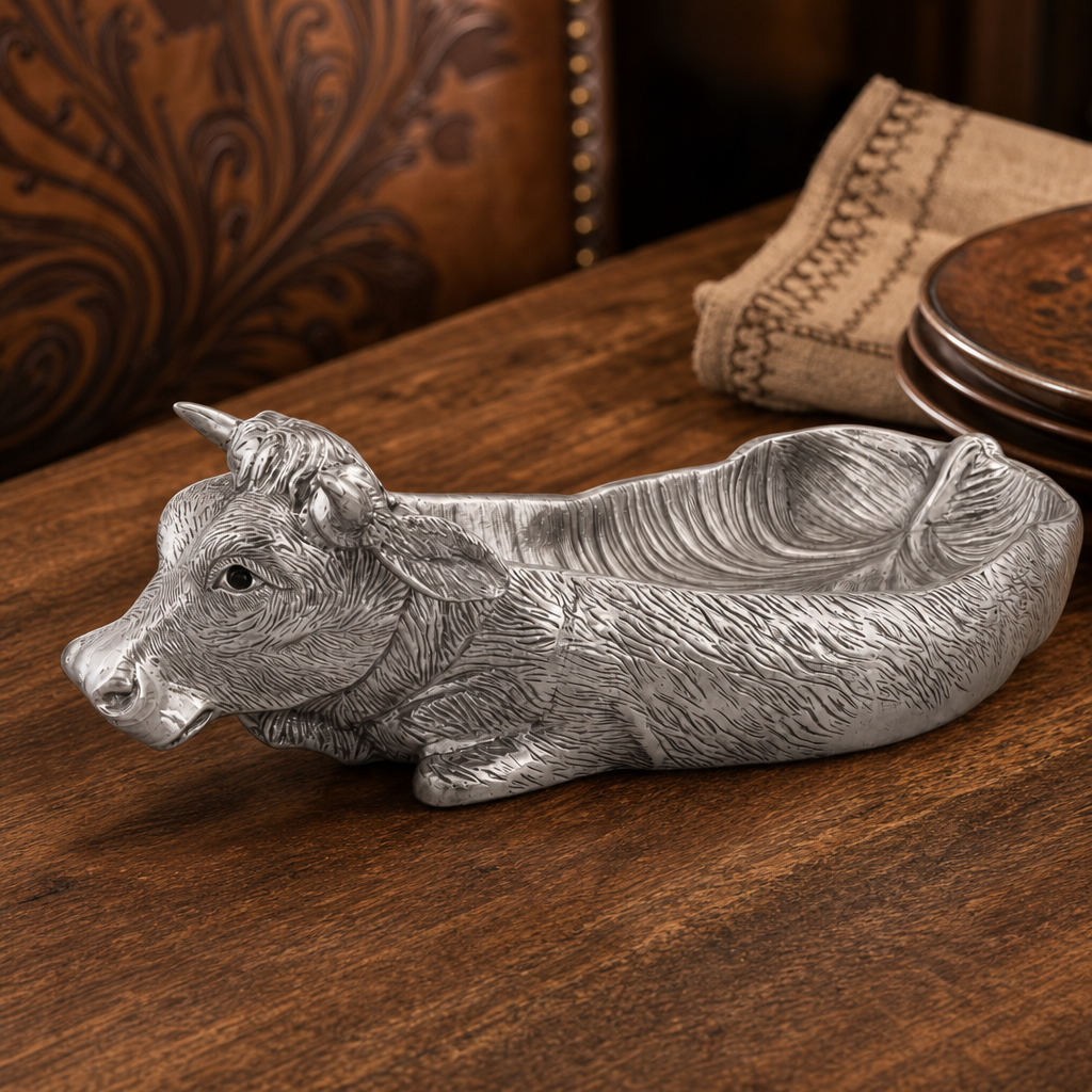 Cow Carving Serving Tray  