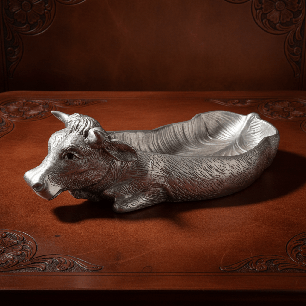 Cow Carving Serving Tray  