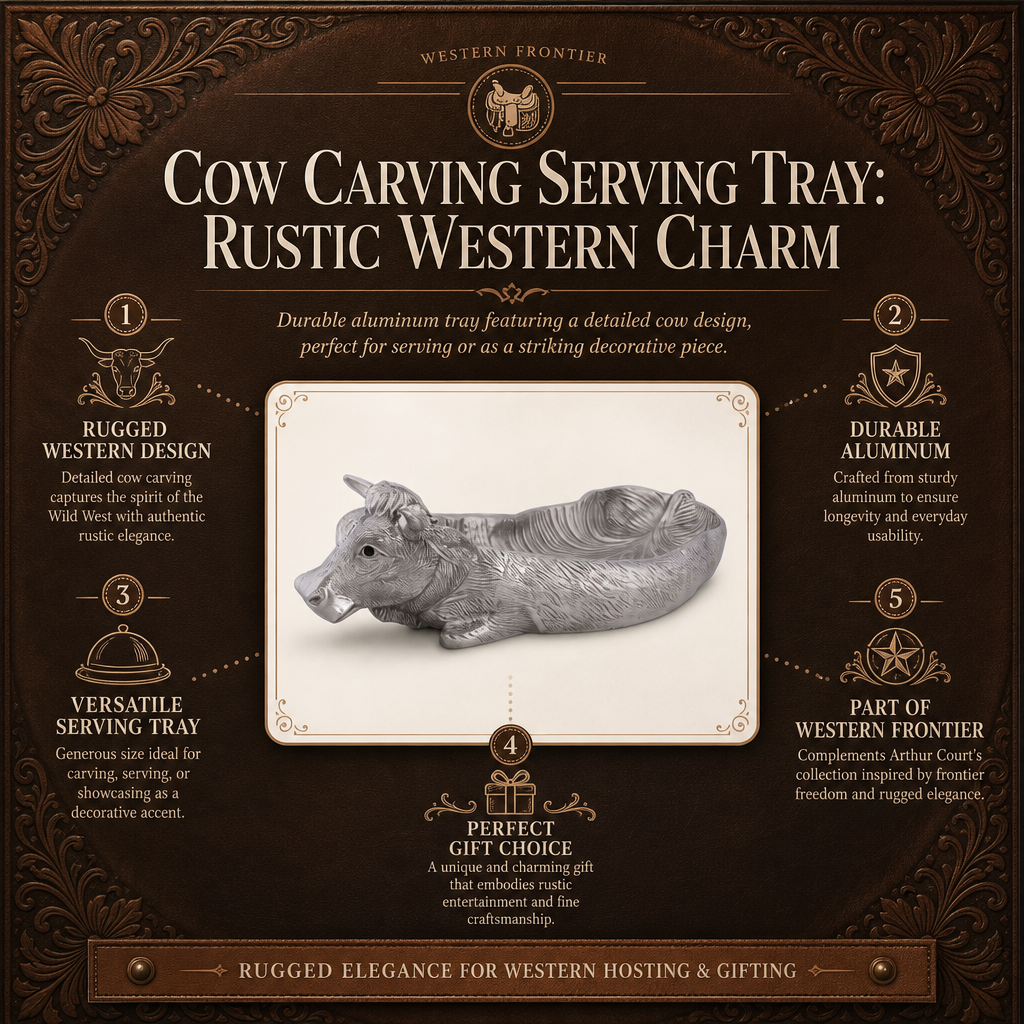 Cow Carving Serving Tray  