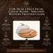 Cow Head 3 Piece Picnic Cheese Board / Spreader  