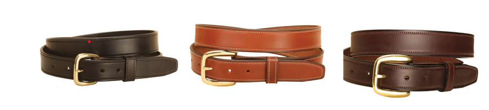 1-1/4In plain Stitched Leather Belt - Equine Exchange Tack Shop