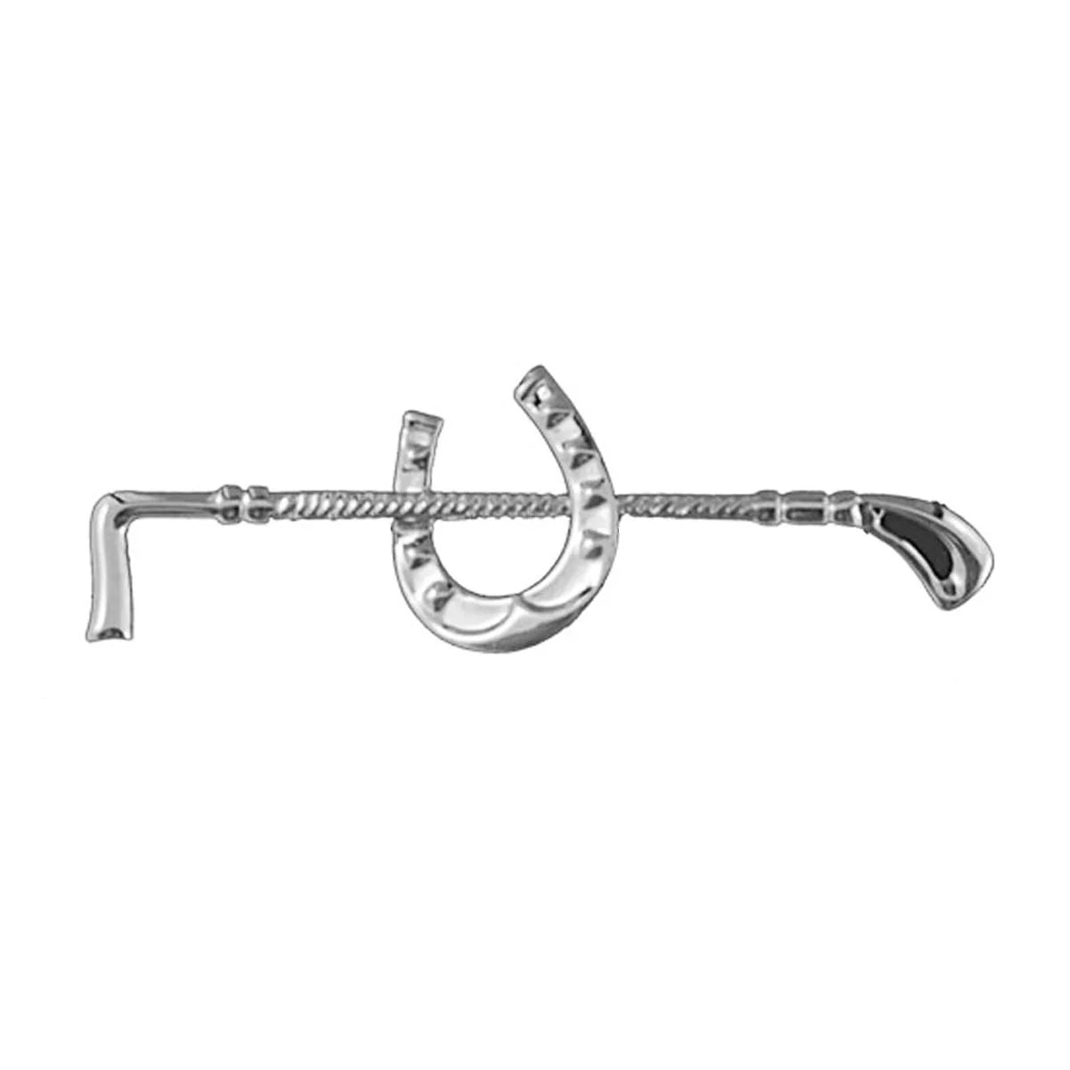 Horseshoe & Crop Stock Pin - Equine Exchange Tack Shop