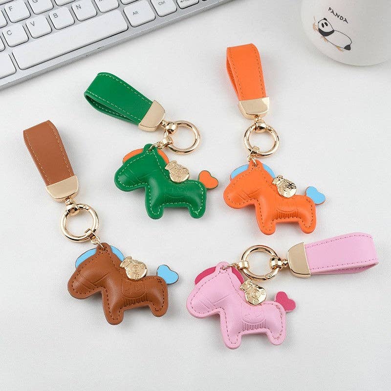 Cute Leather Pony Keychain Pendant - Equine Exchange Tack Shop