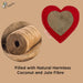 ExionPro Natural Leather Heart Dog Toy with Non Toxic Fiber Stuffing - Red Color - Equine Exchange Tack Shop
