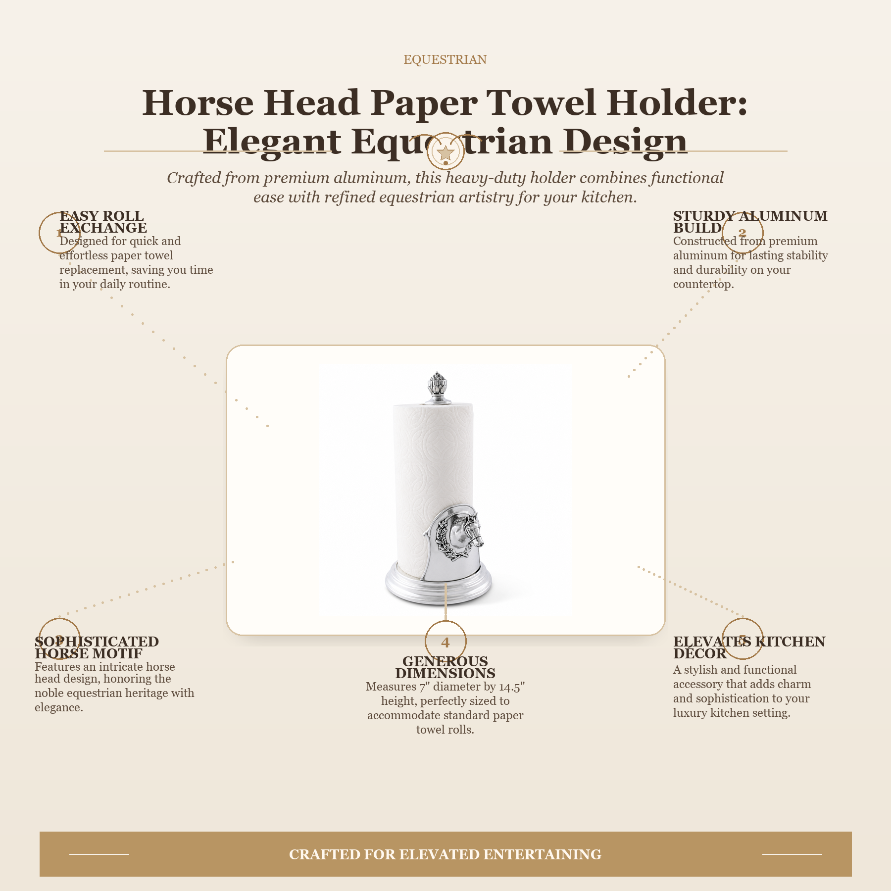 Horse Head Paper Towel Holder