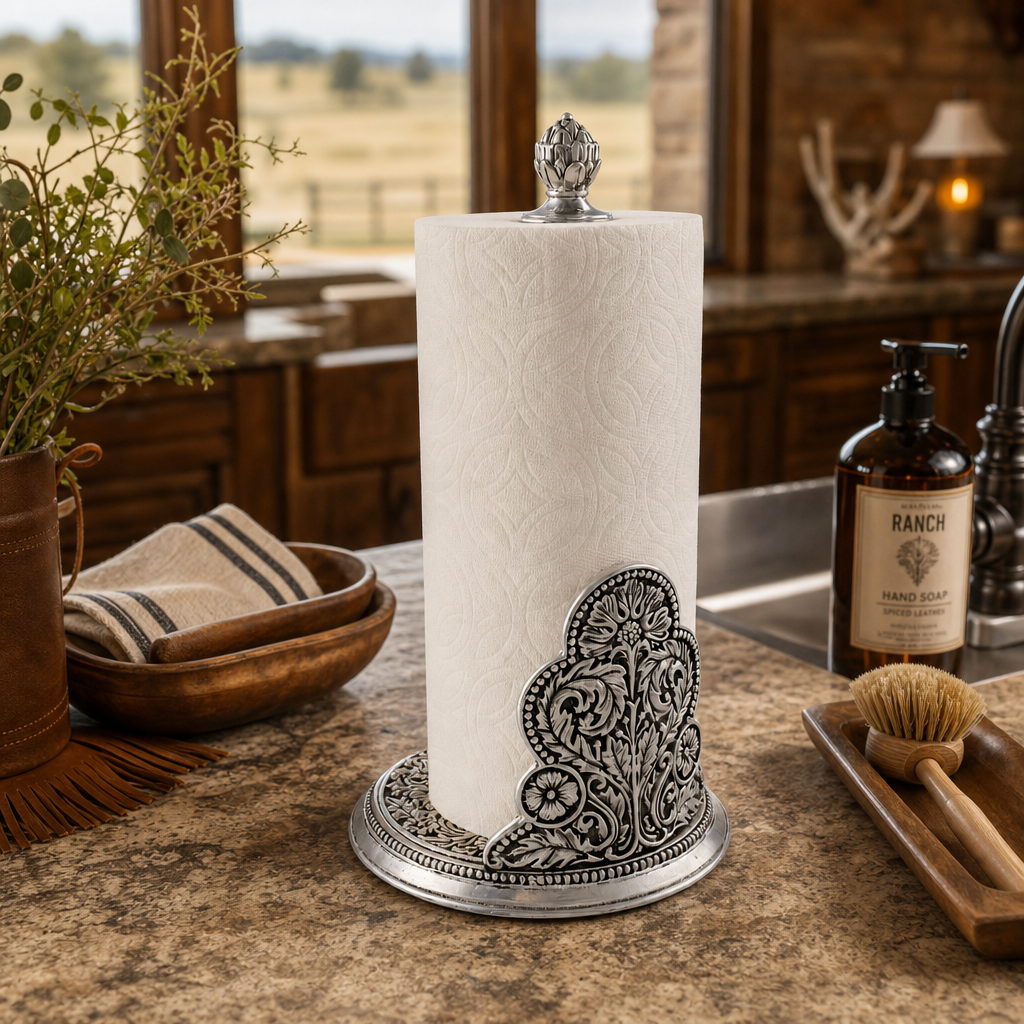 Concho Pattern Paper Towel Holder  