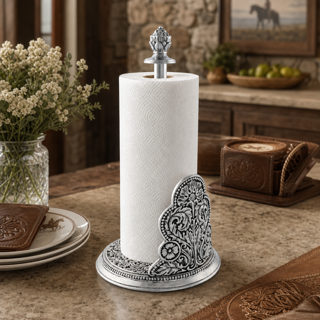 Concho Pattern Paper Towel Holder  