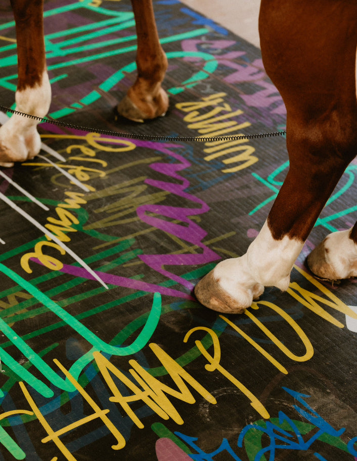 5x10ft Street Art Stall Mat - Equine Exchange Tack Shop