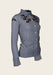 Running Horses Navy Ladies’ Button  Sun Shirt - Equine Exchange Tack Shop