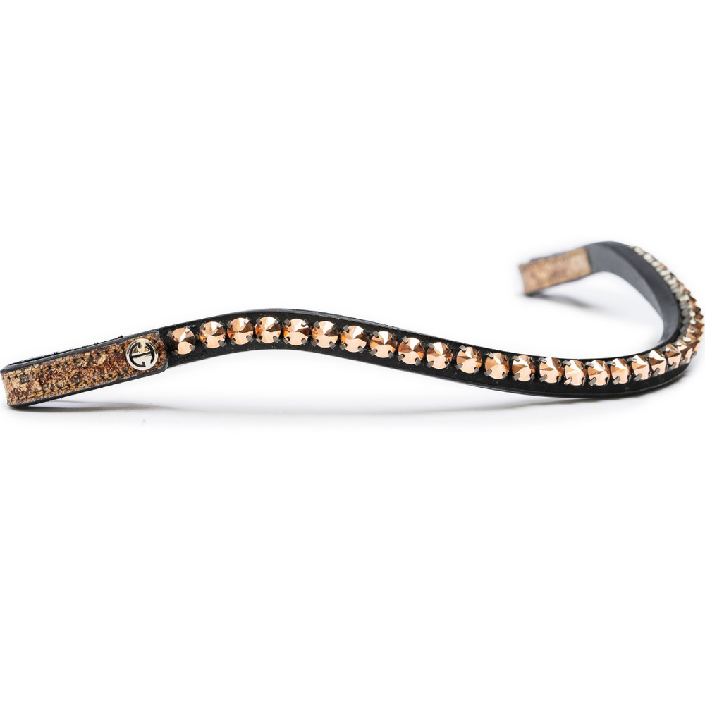 24 Karat Magic - Crystal Slimline Browband with Snaps - Equine Exchange Tack Shop