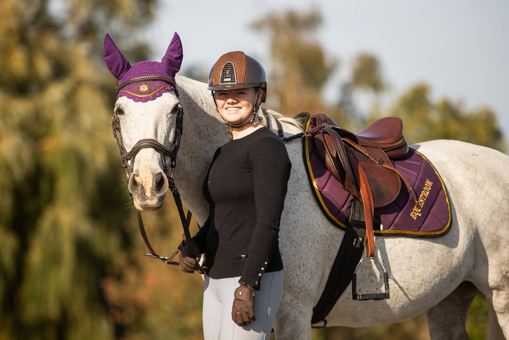Dark Orchid Fly Hat - Equine Exchange Tack Shop