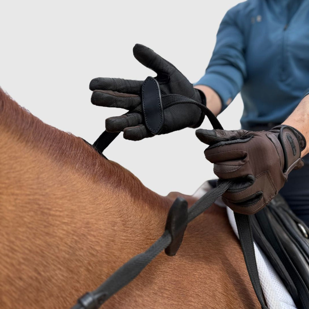 Aaron Vale Rein with 3 Slim Hand Grips - Equine Exchange Tack Shop