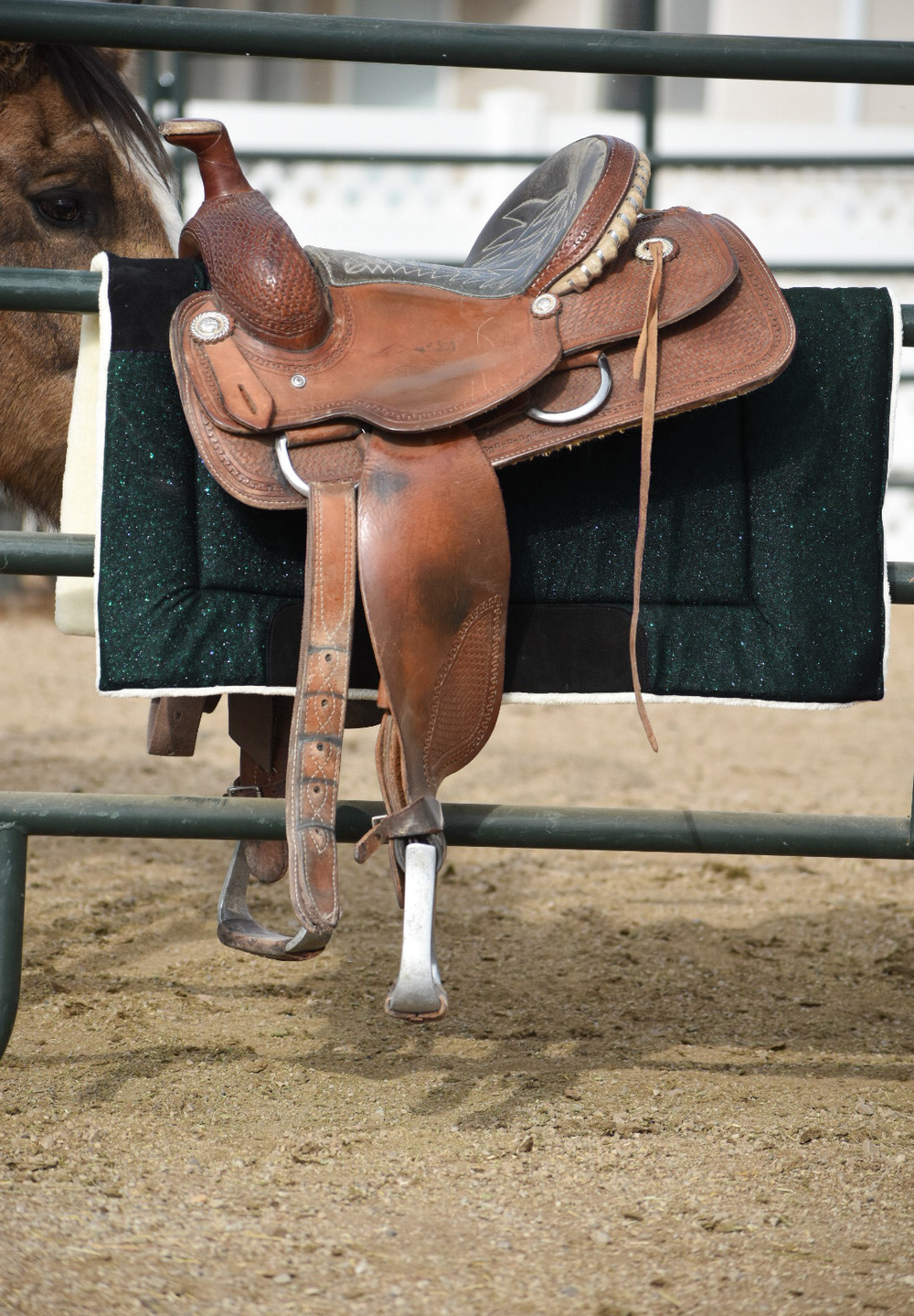 Jade Green Western Saddle Pad - Equine Exchange Tack Shop
