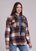 Ladies Plaid Oversized Shirt Jacket - Equine Exchange Tack Shop