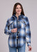 Ladies Plaid Oversized Shirt Jacket - Equine Exchange Tack Shop