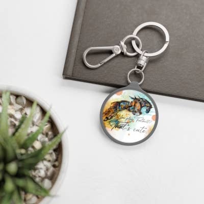 Sassy Equestrian Watercolor Key Ring - Equine Exchange Tack Shop