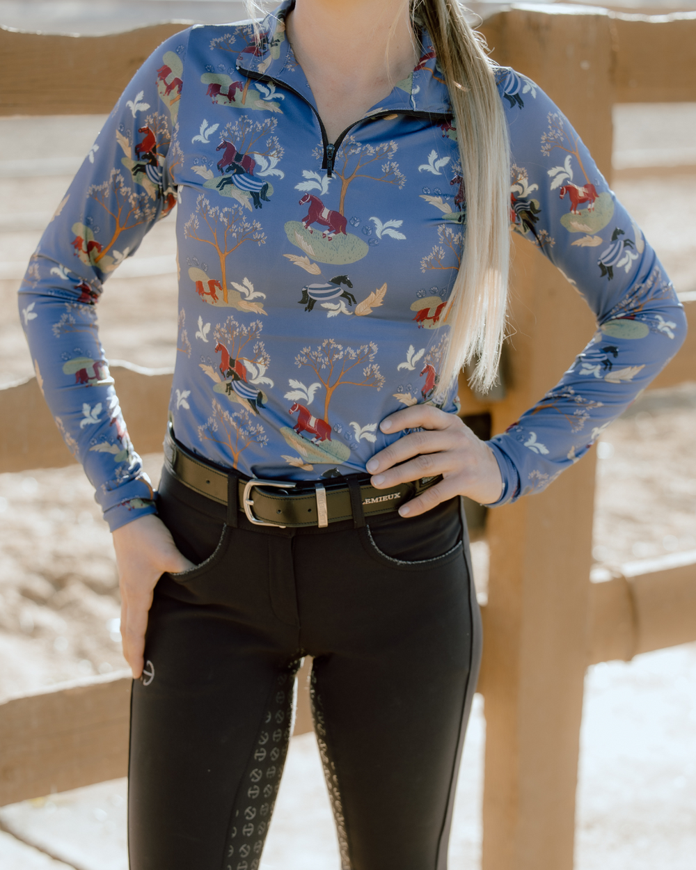 D. D. Impulsion & Straightness LYNN Long Sleeved Training Shirt - Equine Exchange Tack Shop