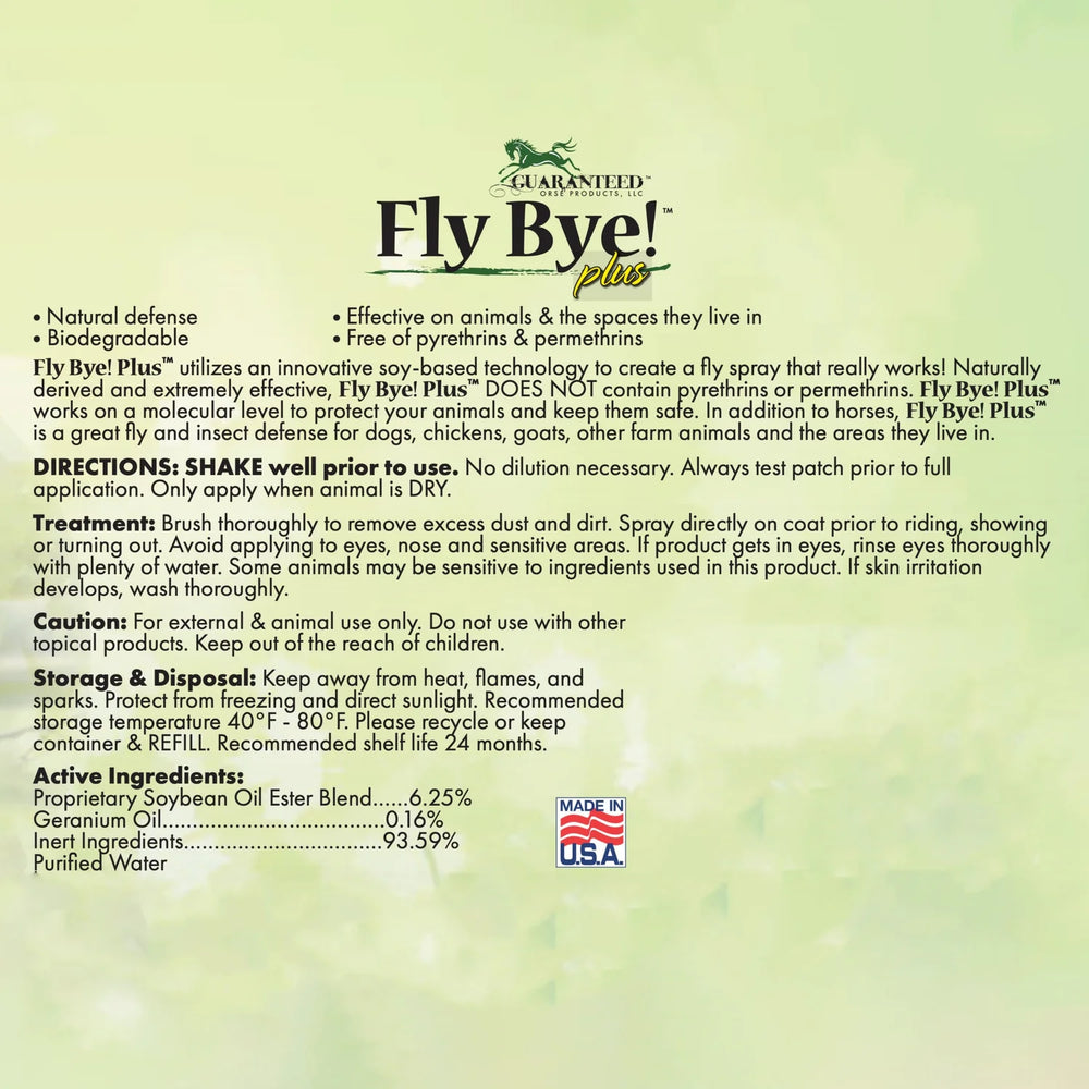 Guaranteed Fly Bye! Plus Spray - 32oz - Equine Exchange Tack Shop