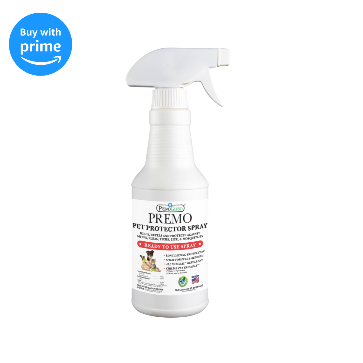 Pet Protector - Plant Based All Natural Non-Toxic - By Premo Guard  