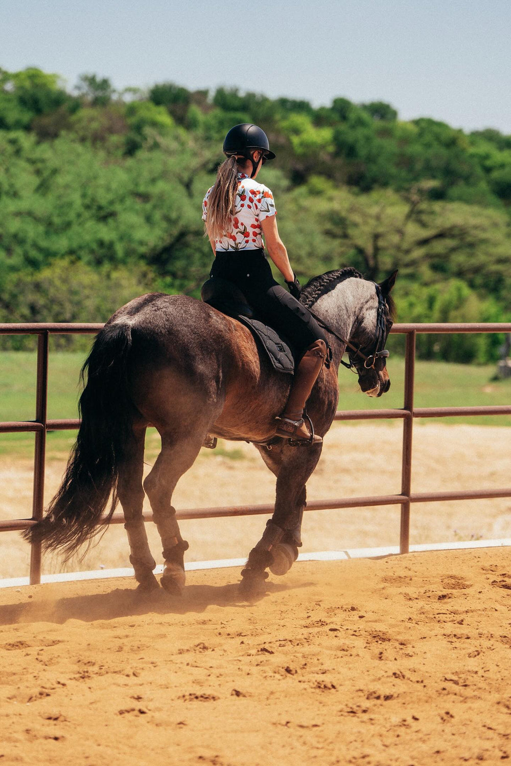 D. D. Prints with a Purpose PETALS FOR PARKINSON'S Short Sleeved Training Shirt - Equine Exchange Tack Shop