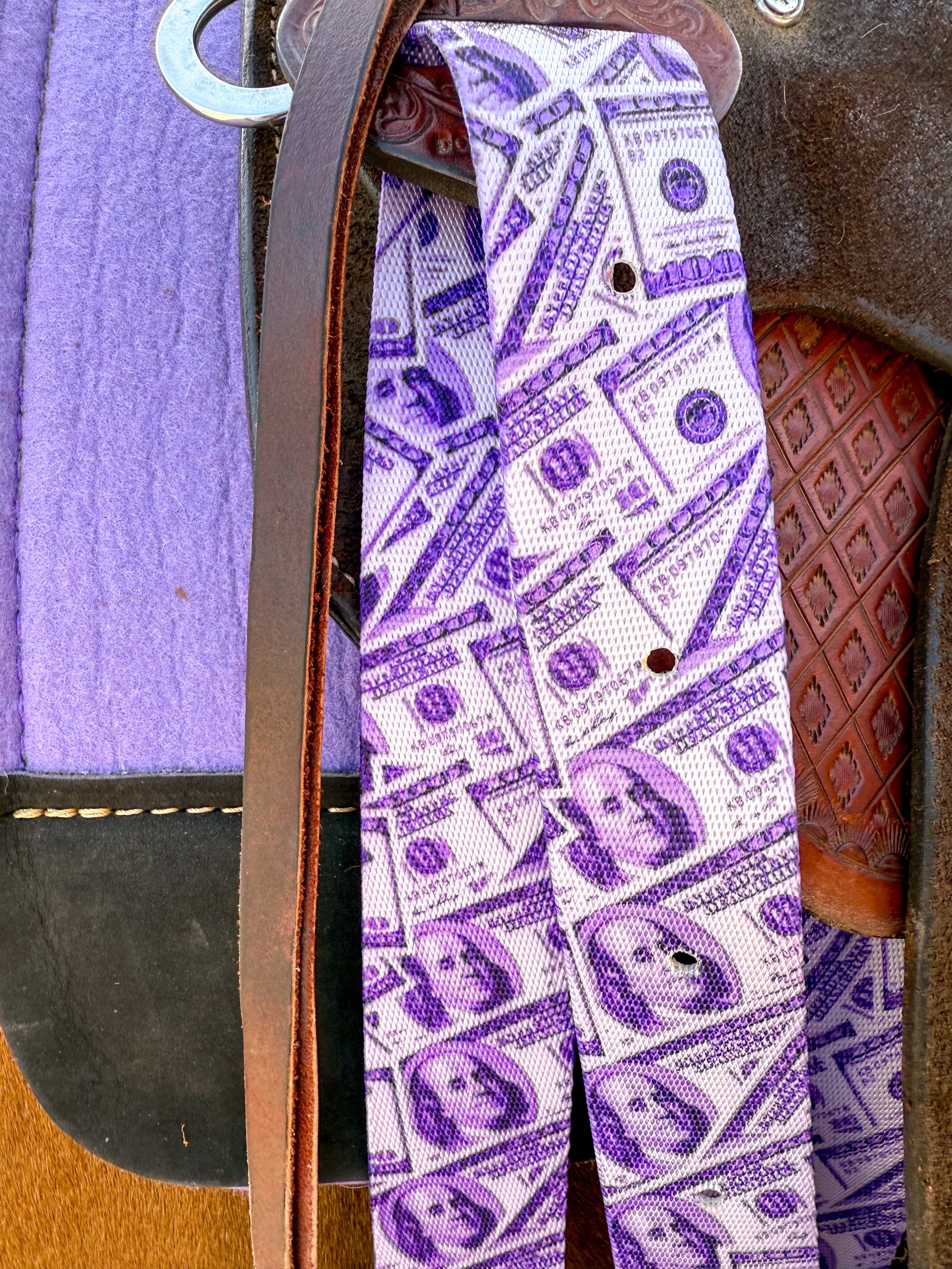 Dash for Cash Cinch Strap Set - purple - Equine Exchange Tack Shop